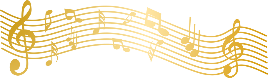 Gold Music Note Decoration